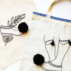 Οικολογική υφασμάτινη τσάντα "ΤΣΑΡΟΥΧΙ" - ώμου, tote, δώρα για γυναίκες, πάνινες τσάντες - 2