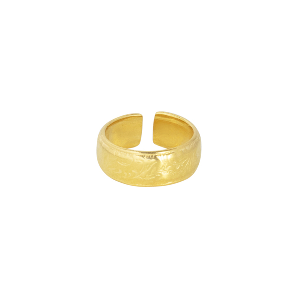 Δαχτυλίδι Αυξομειούμενο "Floral Ring" - επιχρυσωμένα, ορείχαλκος, επάργυρα, μικρά, αυξομειούμενα - 3