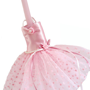 Λαμπάδα μπαλαρίνα με φόρεμα από τούλι και ύφασμα ροζ 40εκ. - κορίτσι, λαμπάδες, για παιδιά - 2