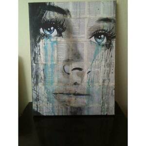 Πίνακας Σε Καμβά "Το Κορίτσι Με Τα Μπλε Μάτια" - πίνακες & κάδρα, καμβάς, ντεκουπάζ, πίνακες ζωγραφικής - 4