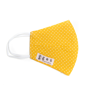 Μάσκα Yellow Polka Dots - γυναικεία, μάσκες προσώπου - 2