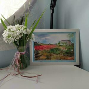 "Σπίτι στην εξοχή" - πίνακες & κάδρα, άνοιξη, πίνακες ζωγραφικής - 2