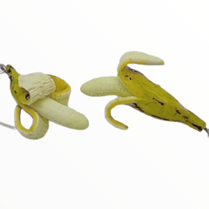 Σκουλαρίκια ξεφλουδισμένες μπανάνες ,χειροποίητα κοσμήματα απομίμησης φαγητού απο πολυμερικό πηλό Mimitopia - πηλός, χειροποίητα, φρούτα, φαγητό - 5