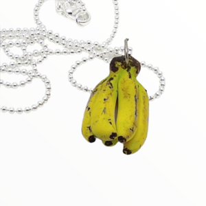 Κολιέ Τσαμπί με μπανάνες,χειροποίητα κοσμήματα Mimitopia - γυναικεία, πηλός, χειροποίητα, μινιατούρες φιγούρες - 4