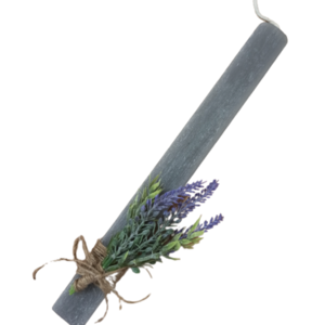 λαμπάδα με κλαδάκια λεβάντας faux αρωματική - λουλούδια, λαμπάδες, για ενήλικες - 3