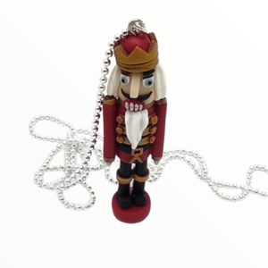 Κολιέ Καρυοθραύστης (nutcracker necklace),Χριστουγεννιάτικα χειροποίητα κοσμήματα μινιατούρες από πολυμερικό πηλό Mimitopia - γυναικεία, πηλός, χειροποίητα, χριστουγεννιάτικα δώρα, μινιατούρες φιγούρες - 2