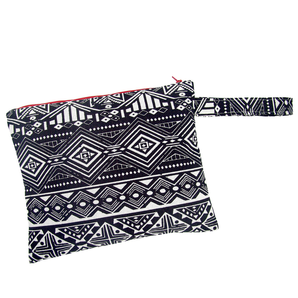 Pouch Black Tribal medium - ύφασμα, καλλυντικών, ταξιδίου, μικρές, φθηνές