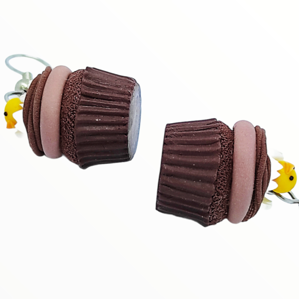 Σκουλαρίκια Πασχαλινά cupcake (easter cupcake earrings)χειροποίητα κοσμήματα απομίμησης φαγητού απο πολυμερικό πηλό Mimitopia - πηλός, χειροποίητα, πάσχα, πασχαλινά δώρα - 4