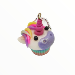 Kολιέ Unicorn cupcake (Unicorn cupcake necklace),χειροποίητα κοσμήματα Mimitopia - γυναικεία, πηλός, χειροποίητα, μινιατούρες φιγούρες - 3