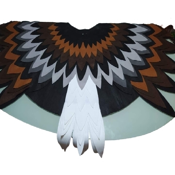 Halloween Γεράκι κάπα φτερών χειροποίητη διαμέτρου 120cm - φτερό, παιχνίδια, γενέθλια