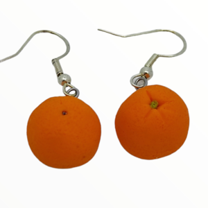 Σκουλαρίκια Σαγκουίνι (Blood Orange earrings),Σκουλαρίκια φρούτων ,χειροποίητα κοσμήματα πολυμερικού πηλού Mimitopia - πηλός, χειροποίητα, φρούτα, φαγητό - 3