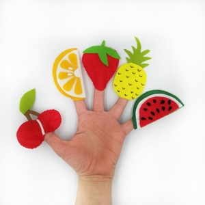 Δαχτυλοφιγούρες Φρούτα - φελτ, τσόχα, δώρο, φρούτα - 2