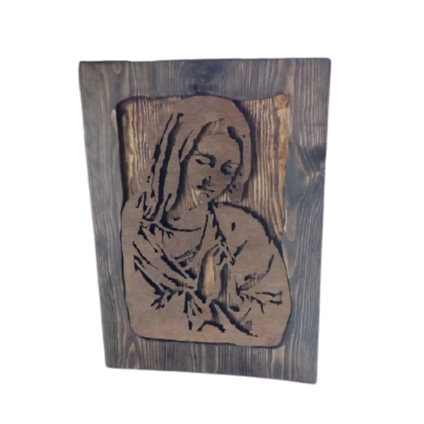 Ξυλόγλυπτη εικόνα της Παναγίας - πίνακες & κάδρα, διακοσμητικά, για ενήλικες, προσωποποιημένα