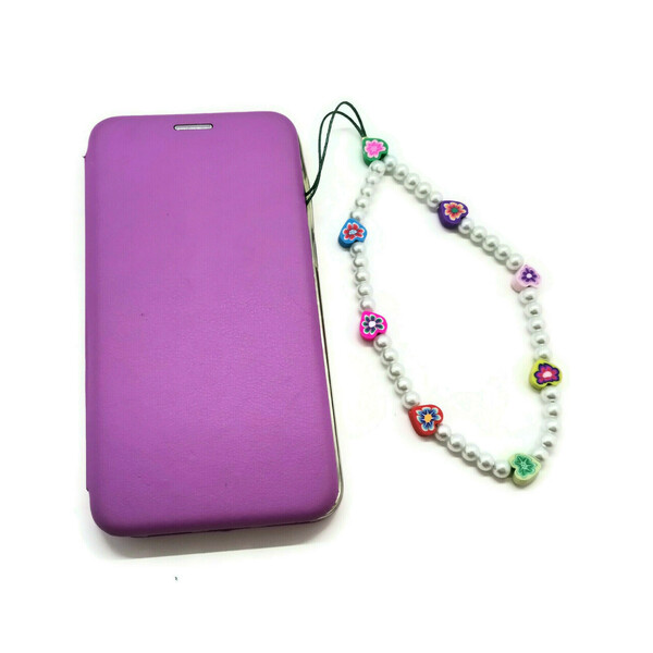 Aξεσουάρ κινητού Phone Strap με Πέρλες και Καρδιές Λουλούδι - με πέρλες, πέρλες, λουράκια - 2