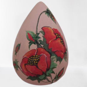 Κεραμικό αυγό ζωγραφισμένο στο χέρι 73670 - λουλούδια, κεραμικό, χειροποίητα, διακοσμητικά, για ενήλικες