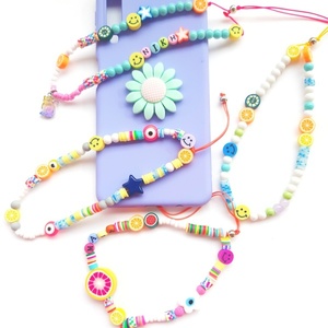 Πολύχρωμο λουράκι με φρουτάκια Phone bead strap with fruits - candy, λουράκια, φθηνά, προσωποποιημένα - 5