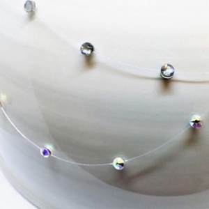 Κολιέ με swarovski- Crystals on necklace - επάργυρα, swarovski, τσόκερ, κοντά - 2