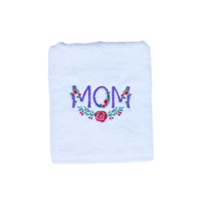 Πετσέτα Προσώπου για την "Γιορτή της Μητέρας". - κεντητά, λευκά είδη, διακοσμητικά, γιορτή της μητέρας, πετσέτες - 2