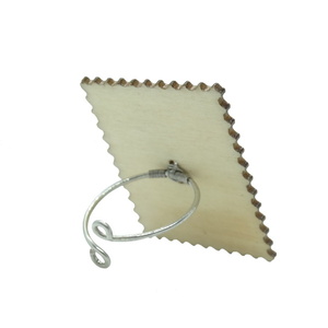 Ανοιχτό δαχτυλίδι από επάργυρο μέταλλο με ξύλινο γραμματόσημο - ορείχαλκος, μεγάλα, αυξομειούμενα, φθηνά - 2