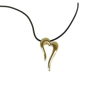 ΜΕΝΤΑΓΙΟΝ ΚΑΡΔΙΑ - charms, ασήμι 925, καρδιά, μακριά, επιχρυσωμένο στοιχείο