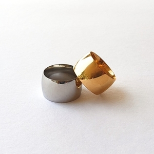 Δαχτυλίδι minimal φαρδύ σε χρυσό χρώμα από ανοξείδωτο ατσάλι - minimal, ατσάλι, σταθερά, μεγάλα, φθηνά - 5