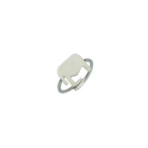 "Belle" Ασημένιο δαχτυλίδι ελέφαντας - ασήμι 925, αυξομειούμενα