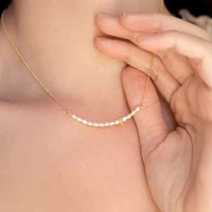 Ana necklace επίχρυσο ασήμι 925 - ημιπολύτιμες πέτρες, επιχρυσωμένα, ασήμι 925, κοντά - 2