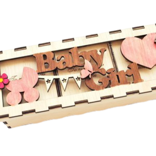 Κουτάκι αναμνήσεων "Τα πρώτα ενθύμια το μωρού" (κορίτσι) - κορίτσι, δώρα για βάπτιση, βρεφικά, αναμνηστικά