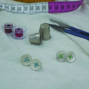 "Clasp" Ασημένια σκουλαρίκια σε σχήμα κουμπιού με κηροκλωστή, επιροδιωμένα - ασήμι, καρφωτά, μικρά - 3