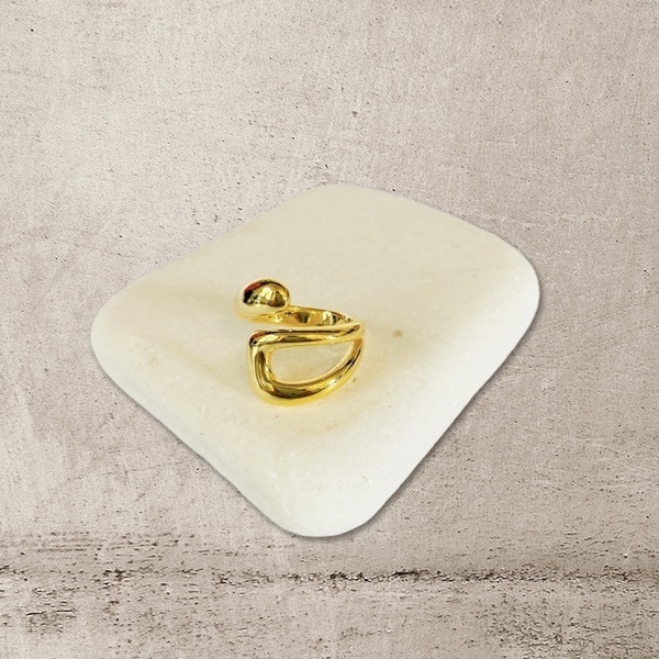 Δαχτυλίδι ασήμι 925- Carrier golden - επιχρυσωμένα, ασήμι 925, μεγάλα, αυξομειούμενα - 2