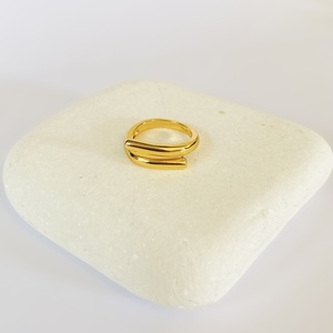 Δαχτυλίδι ασήμι 925 - So simple golden - επιχρυσωμένα, ασήμι 925, βεράκια, αυξομειούμενα - 2