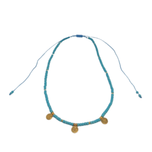 Boho κολιε από χρωματιστές χάντρες και χρυσαφια φλουριά - χάντρες, κοντά, boho, φλουριά, seed beads, επιχρυσωμένο στοιχείο
