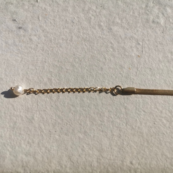 Πλακέ αλυσίδα φίδι χρυσή από ανοξείδωτο ατσάλι - αλυσίδες, κοντά, ατσάλι - 4