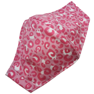 ΣΕΤ 2 τεμ.-Μάσκα προσώπου με έλασμα μύτης & κορδέλα turban λεοπάρ σε ροζ nude - γυναικεία, για τα μαλλιά, turban, δώρα για γυναίκες, μάσκες προσώπου - 4