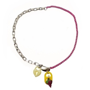 Κολίε με αλυσίδες, ασημί-ροζ - απαραίτητα καλοκαιρινά αξεσουάρ, κοντά, ατσάλι, seed beads, φθηνά