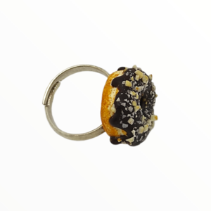 Χειροποίητο Δαχτυλίδι donut,κοσμήματα απομίμησης φαγητών, χειροποίητα κοσμήματα μινιατούρες πολυμερικού πηλού Mimitopia - πηλός, boho, αυξομειούμενα - 3