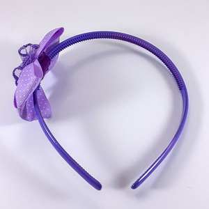 Χειροποίητα μοβ στέκα φιογκάκι για κορίτσι/ στεφάνη/ 3-8 ετών/ Handmade hairband bow for girls - κορίτσι, στεφάνια, δώρο, για παιδιά, στέκες - 2