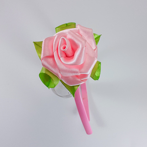 Χειροποίητα στέκα με τριαντάφυλλο για κορίτσι/Hello kitty/ στεφάνη/ 3-8 ετών/ Handmade hairband rose for girls - κορίτσι, στεφάνια, δώρο, στέκες μαλλιών παιδικές, στέκες - 2