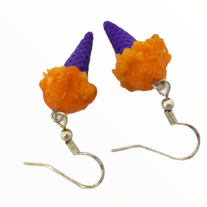 Χειροποίητα Σκουλαρίκια παγωτό πορτοκάλι ,κοσμήματα πολυμερικού πηλού Mimitopia - γυναικεία, πηλός, χειροποίητα, φθηνά - 5