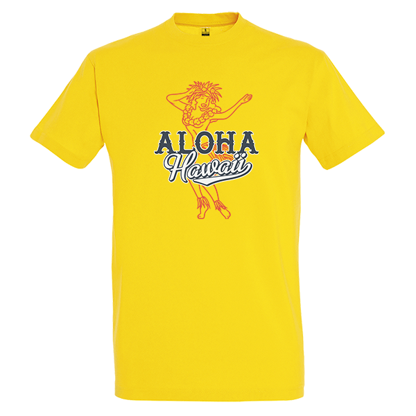 Ανδρικό t-shirt "Aloha" - βαμβάκι, ανδρικά