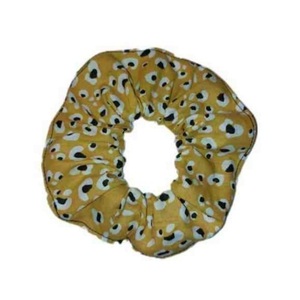 Λαστιχάκι μαλλιών/ scrunchies τροπικάνα leopard σαφράν - βαμβάκι, γυναικεία, κορίτσι, λαστιχάκια μαλλιών