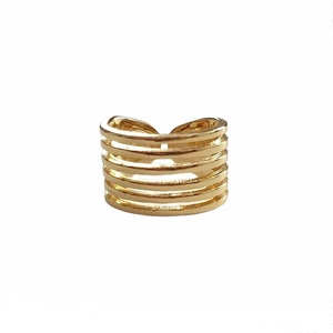 Δαχτυλίδι πολύσειρο wide band ανοιγόμενο ασήμι 925 με χρυσό επιχρύσωμα - επιχρυσωμένα, ασήμι 925, μεγάλα, αυξομειούμενα, φθηνά