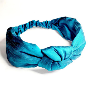Μεταξωτή Κορδέλα Μαλλιών "Turban Blue" - μετάξι, statement, turban, headbands