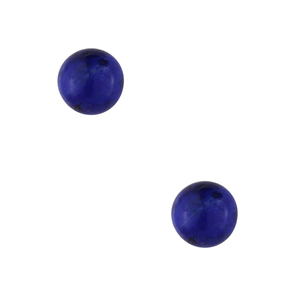 Σκουλαρίκια από επιχρυσωμένο ασήμι 925° με πέτρα Lapis Lazuli - ασήμι, ημιπολύτιμες πέτρες, επιχρυσωμένα, καρφωτά, μικρά