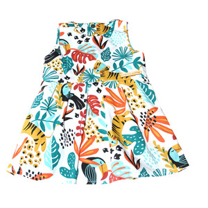 Φόρεμα tropical και κορδέλα - κορίτσι, δώρο, παιδικά ρούχα - 2