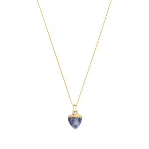 Κολιέ με Ημιπολύτιμες Πέτρες "Mini Hearts" - ημιπολύτιμες πέτρες, charms, επιχρυσωμένα, ασήμι 925, κοντά - 4