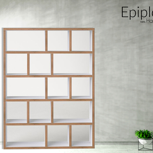 Βιβλιοθήκη Epiplo Handmade,απο λευκή μελαμίνη 150x80x20 YxΠxB - διακόσμηση - 3