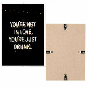 "You are just drunk" Inspirational Quote Σε Γυάλινη Κορνίζα Με Κλιπ 21x30cm - πίνακες & κάδρα, 3d κάδρο, πίνακες ζωγραφικής - 3
