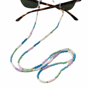 Κορδόνι για γυαλιά με χάντρες σε παστέλ αποχρώσεις - χειροποίητα, χάντρες, απαραίτητα καλοκαιρινά αξεσουάρ, κορδόνια γυαλιών - 3