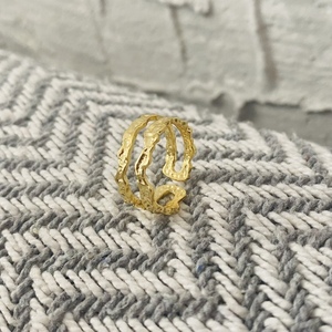 Δαχτυλίδι ασήμι 925 επιχρυσωμένο- waves of life - ασήμι, chevalier, επιχρυσωμένα, ασήμι 925, αυξομειούμενα - 4